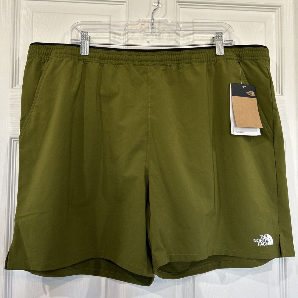 North Face Wander 2.0 Mens XXL Shorts Stretch Flash Dry Trail Performance Green